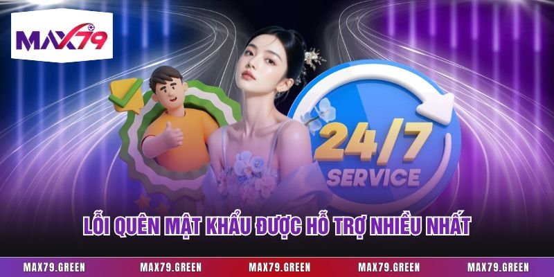 Lỗi quên mật khẩu được hỗ trợ nhiều nhất