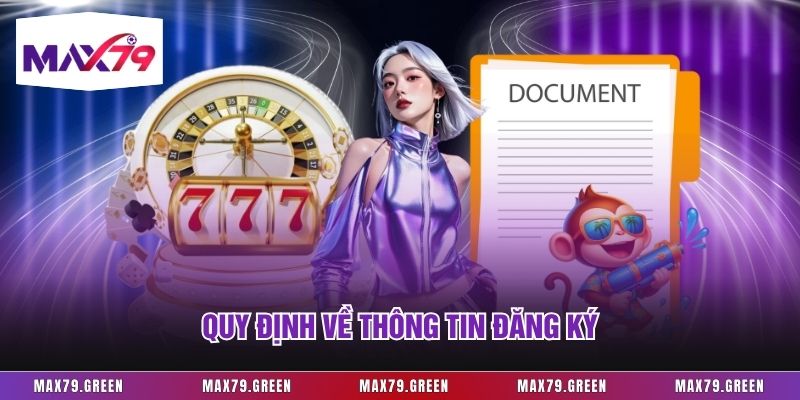 Quy định về thông tin đăng ký